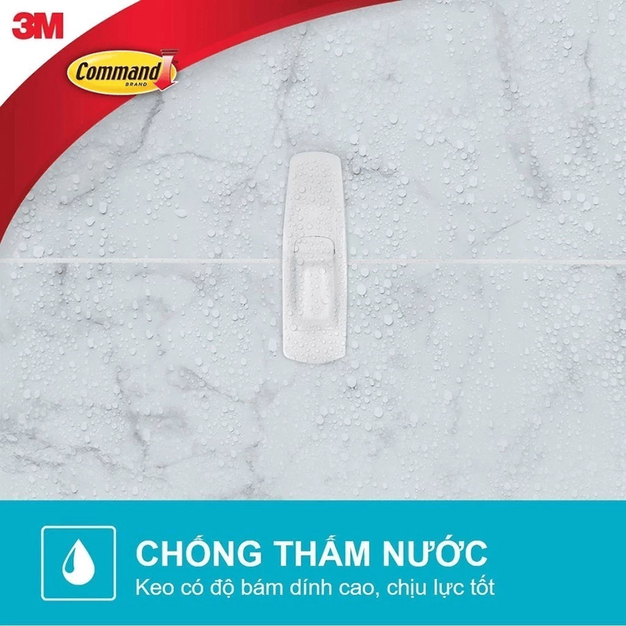 Móc dán tường nhà tắm Command™ 17003b - Chịu lực 2.2 kg - 1 cái/vỉ - 7012591951, , large image number 1